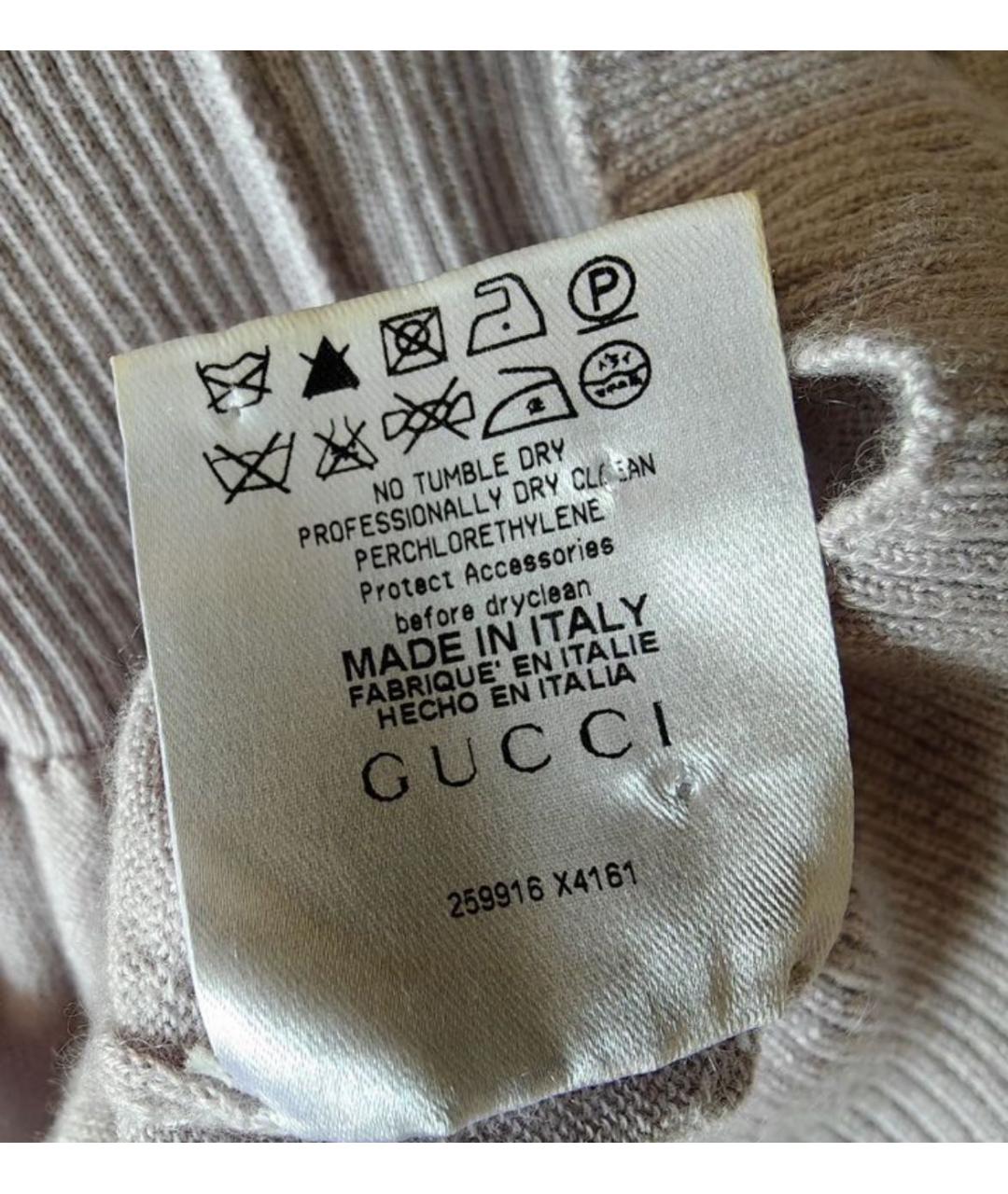 GUCCI Бежевый кашемировый джемпер / свитер, фото 5