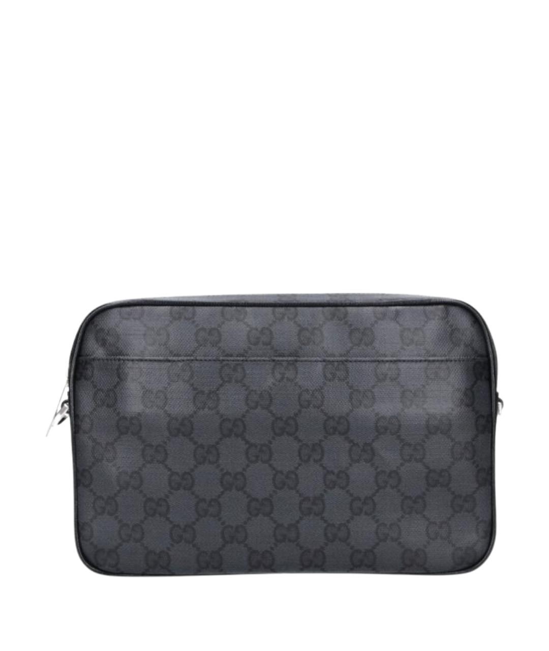 GUCCI Черная сумка на плечо из канвы, фото 1
