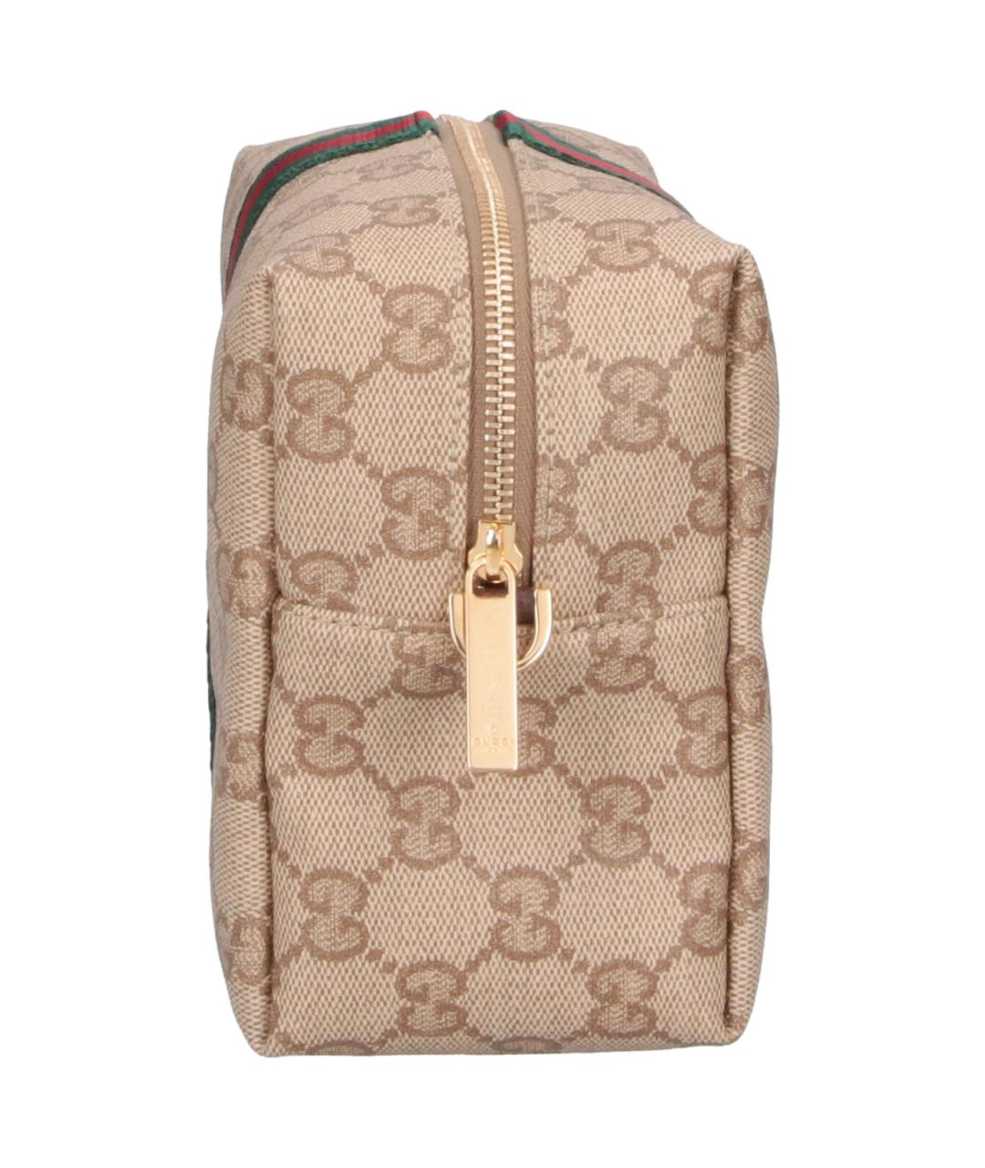 GUCCI Бежевая сумка через плечо из канвы, фото 5