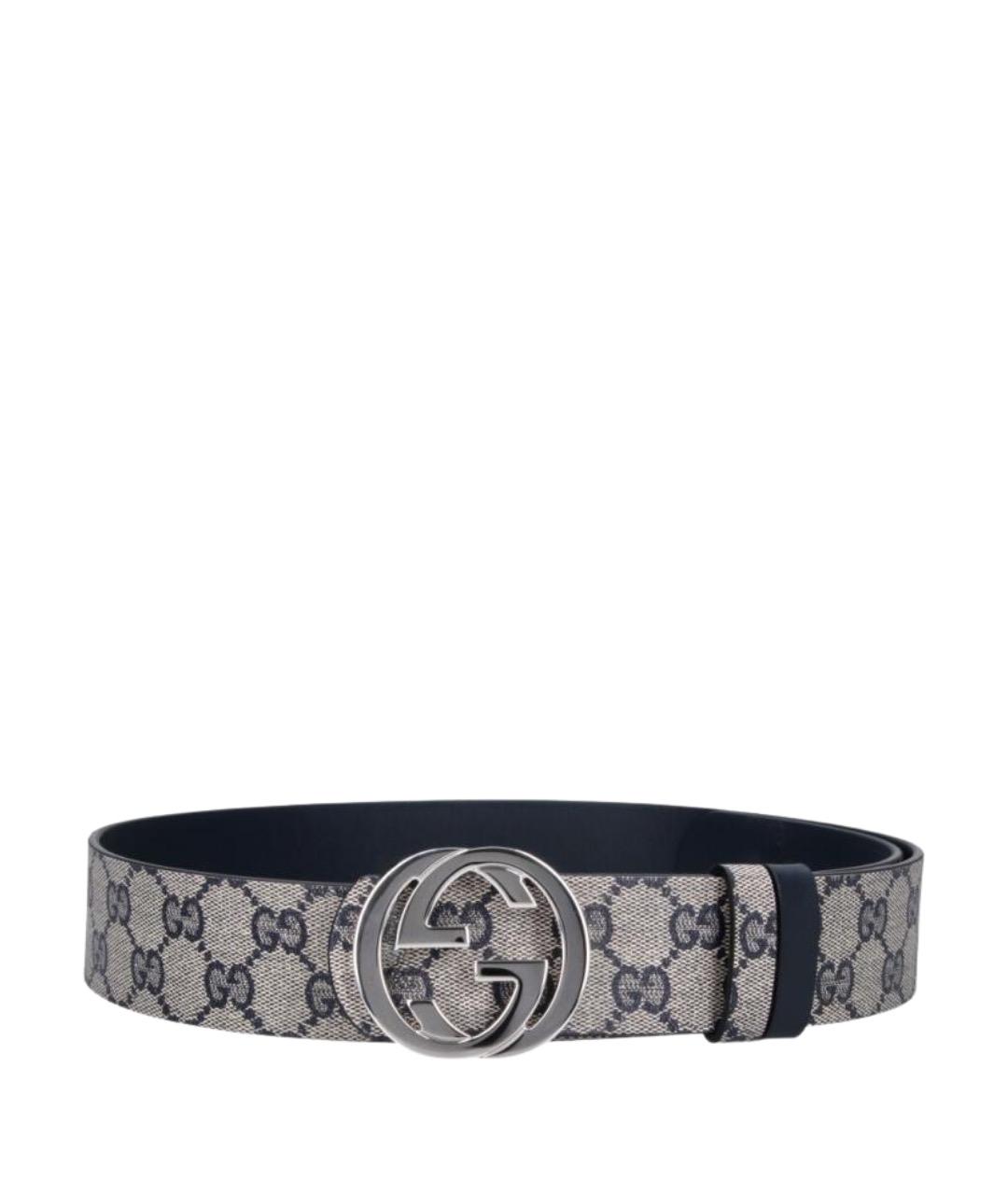 GUCCI Синий полиуретановый ремень, фото 1