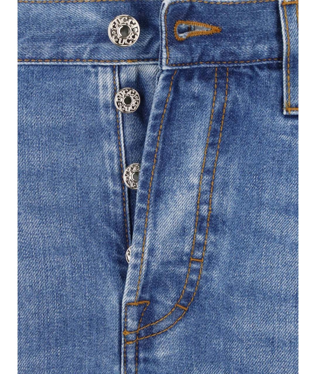 GUCCI Синие прямые джинсы, фото 5