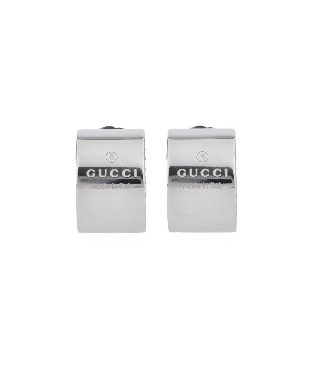 GUCCI Белые латунные серьги, фото 3