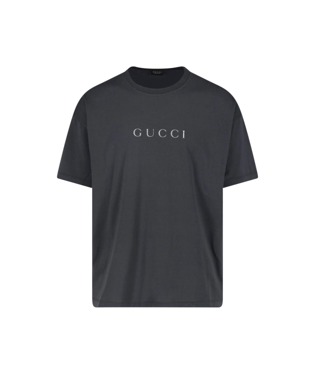 GUCCI Серая хлопковая футболка, фото 1