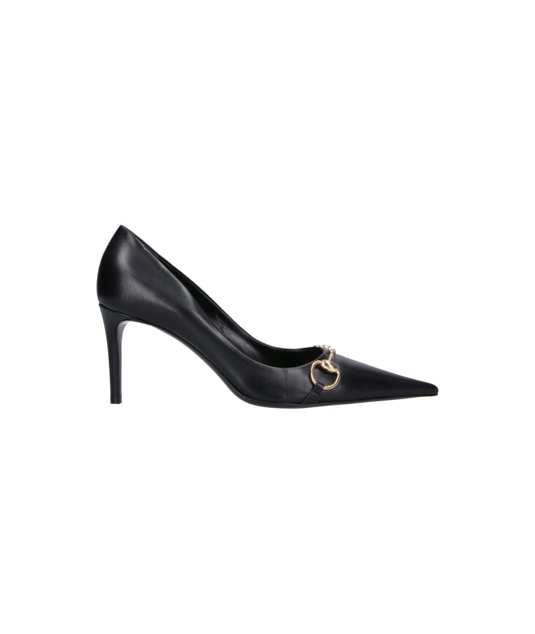 GUCCI Черные кожаные туфли, фото 6