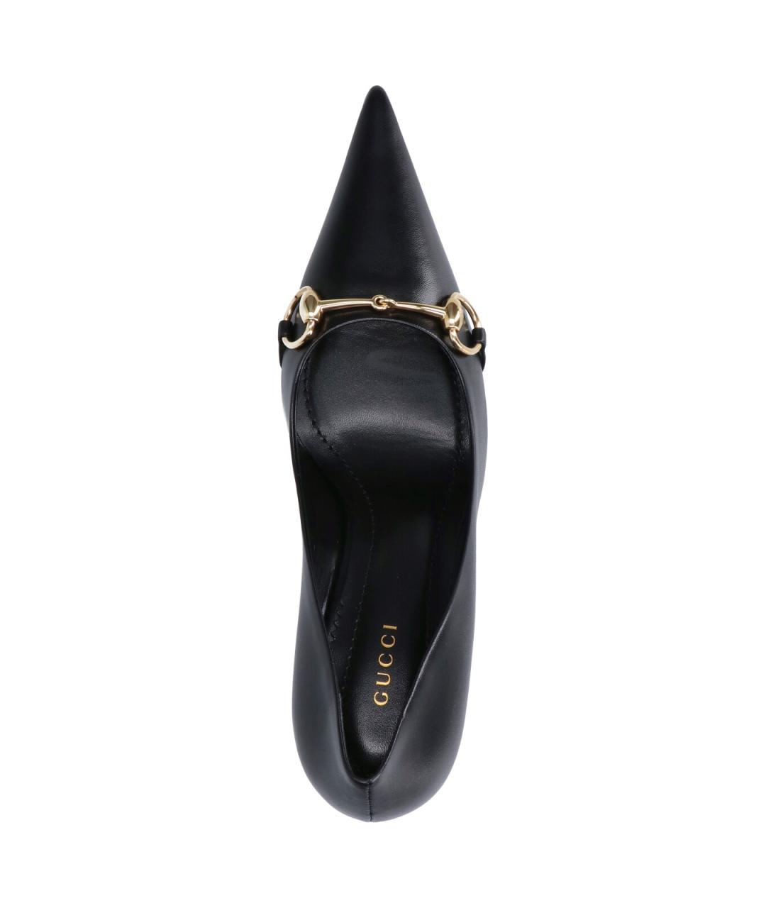 GUCCI Черные кожаные туфли, фото 5