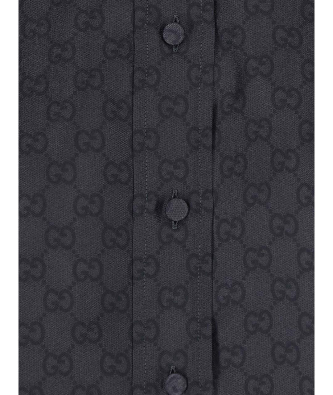 GUCCI Черная шелковая рубашка, фото 3