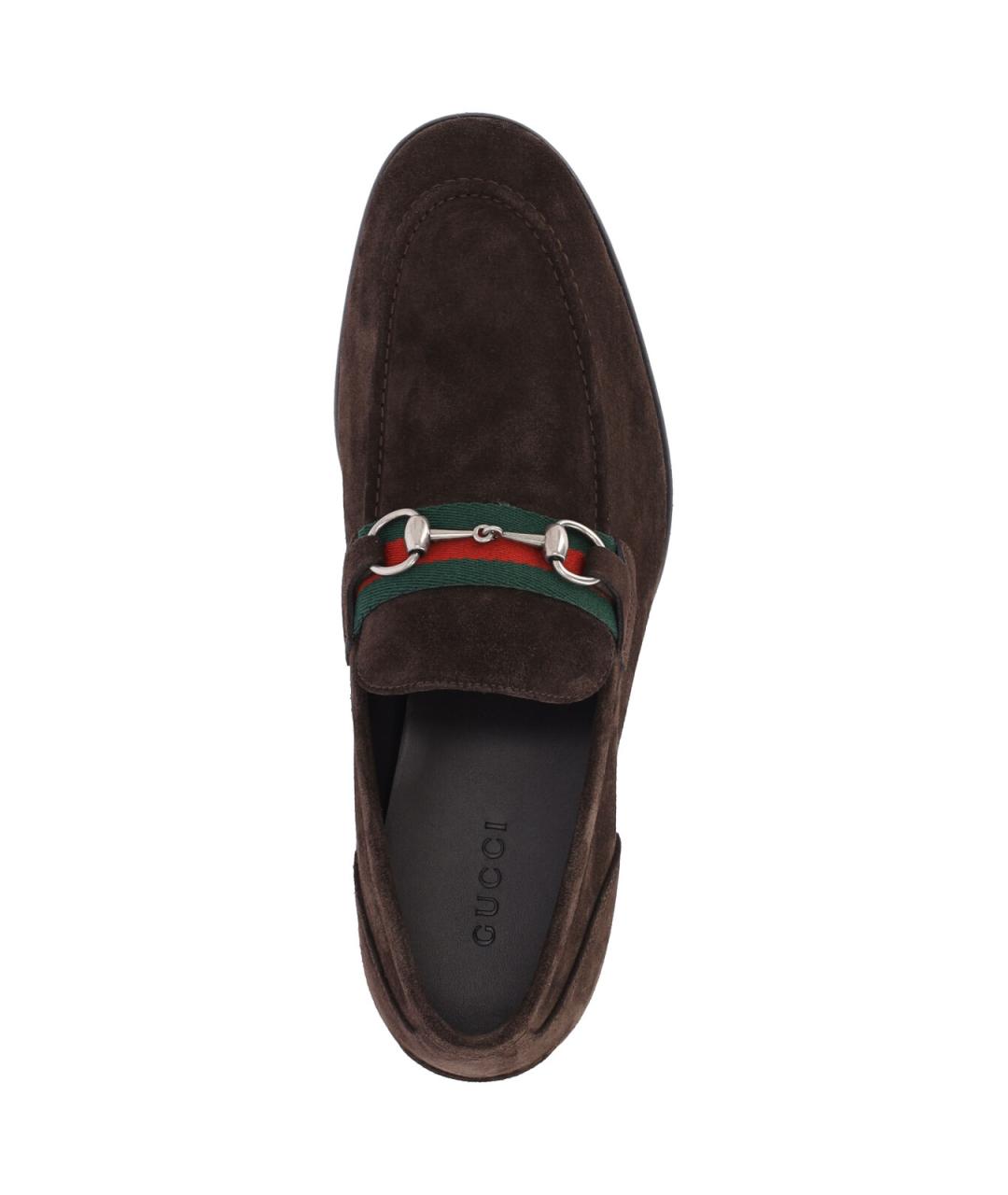 GUCCI Коричневые замшевые лоферы, фото 5