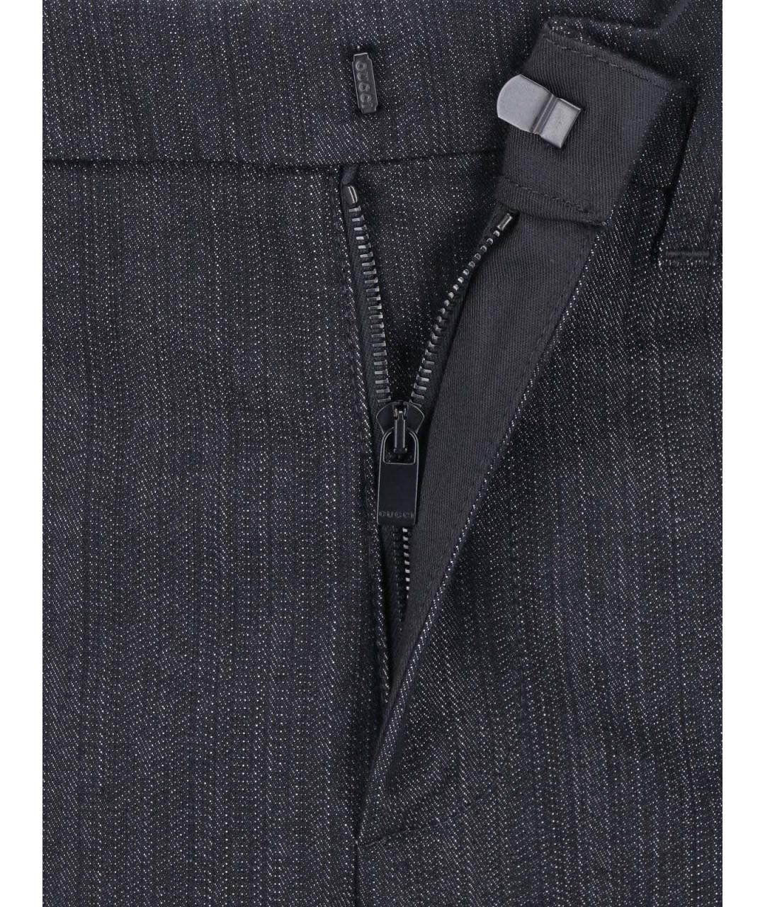GUCCI Черные хлопковые прямые джинсы, фото 4