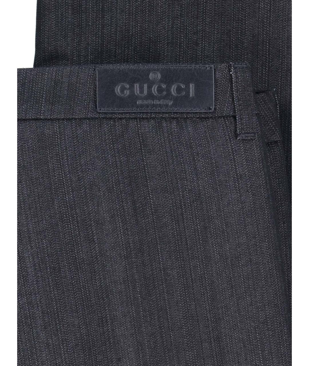 GUCCI Черные хлопковые прямые джинсы, фото 5