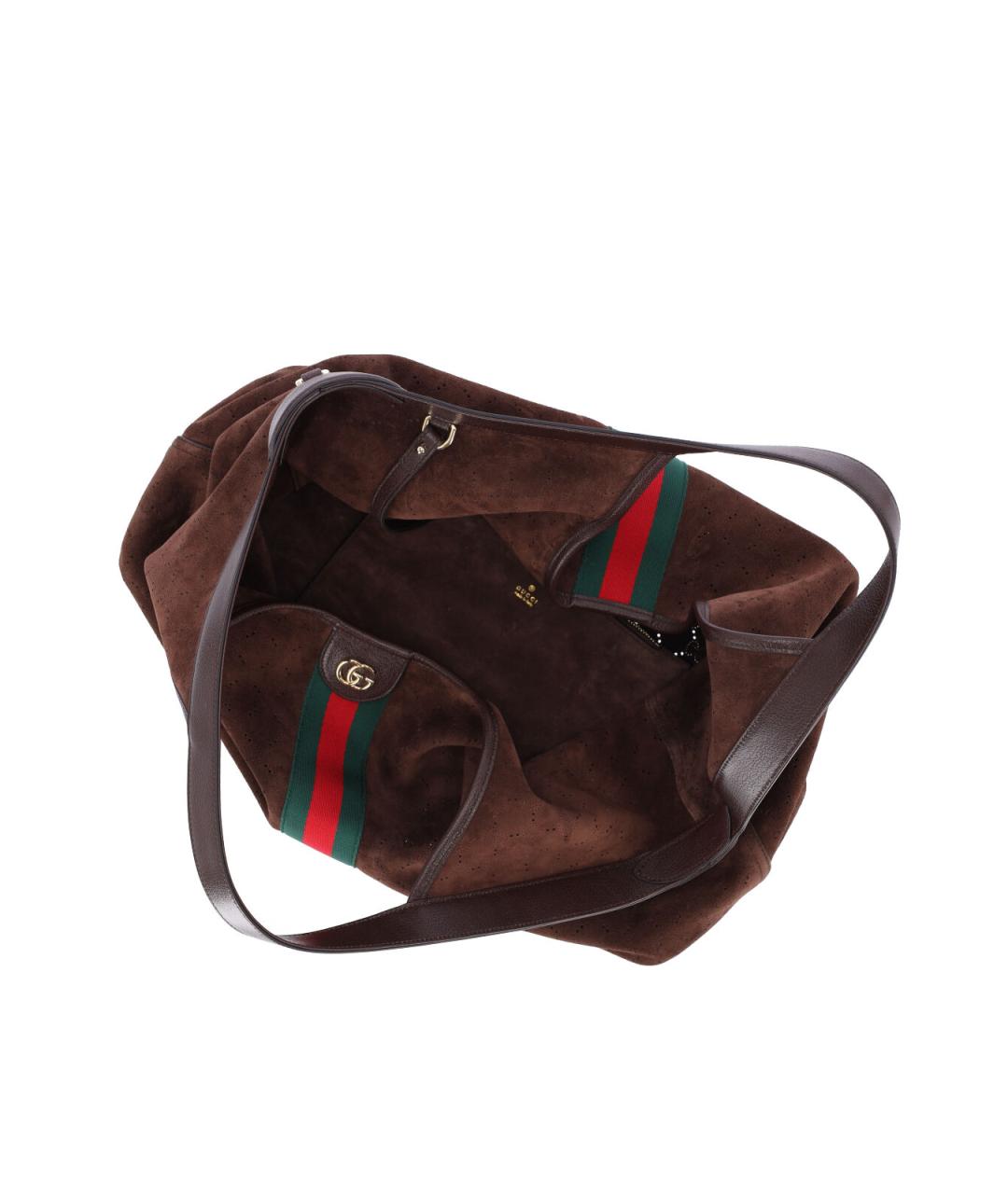 GUCCI Коричневая кожаная сумка тоут, фото 4