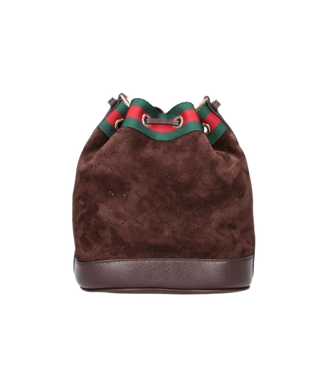 GUCCI Коричневая замшевая сумка через плечо, фото 3