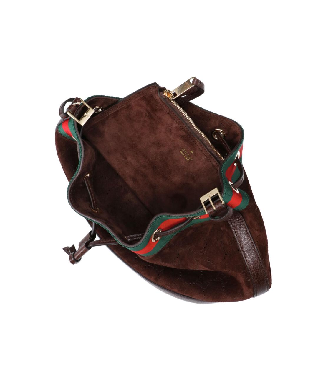 GUCCI Коричневая замшевая сумка через плечо, фото 4