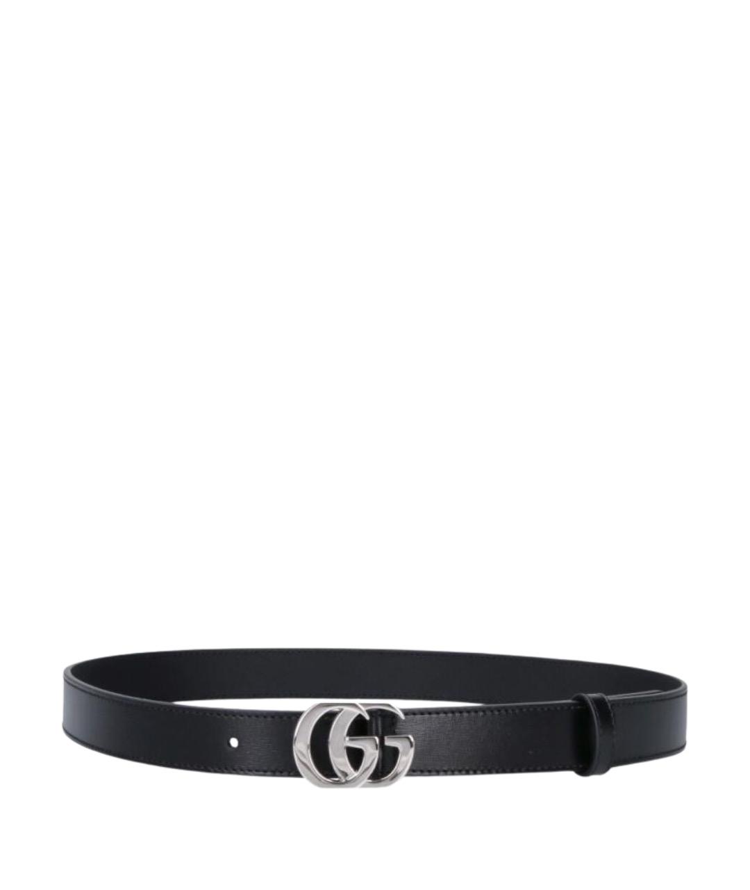 GUCCI Черный кожаный ремень, фото 1