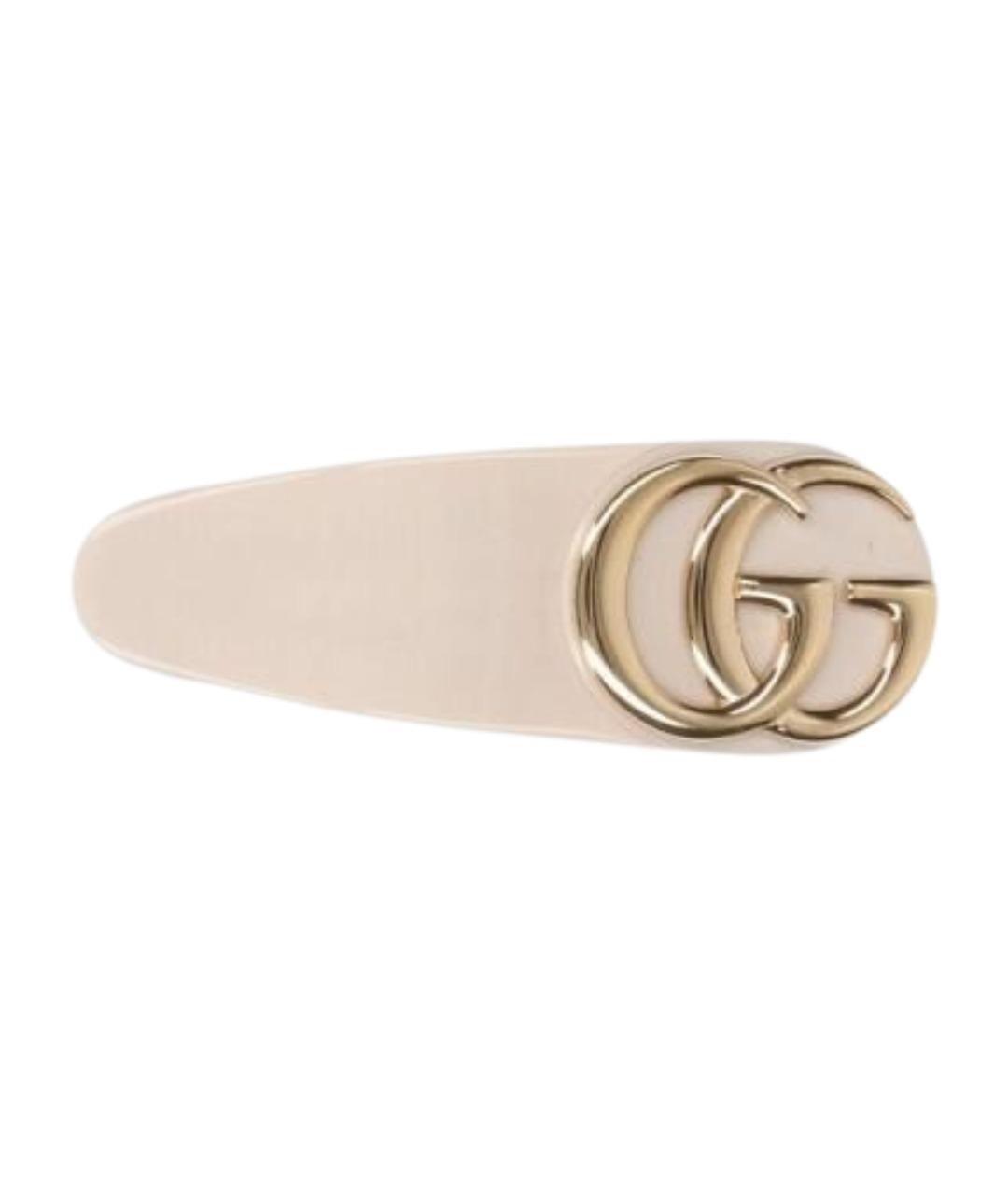 GUCCI Бежевая заколка, фото 1