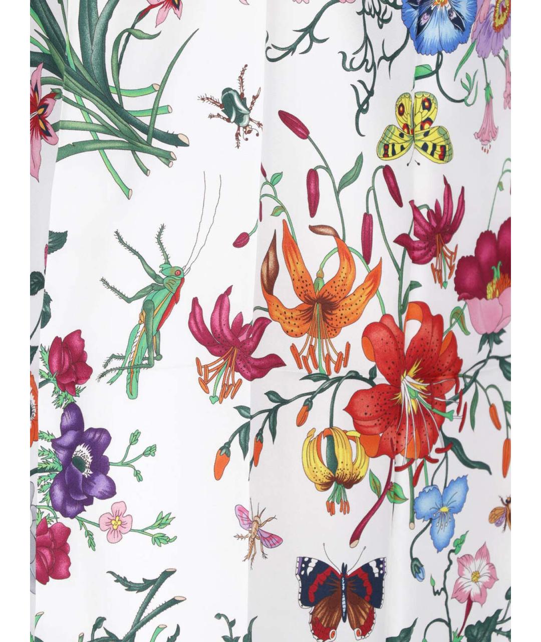 GUCCI Мульти шелковое коктейльное платье, фото 3