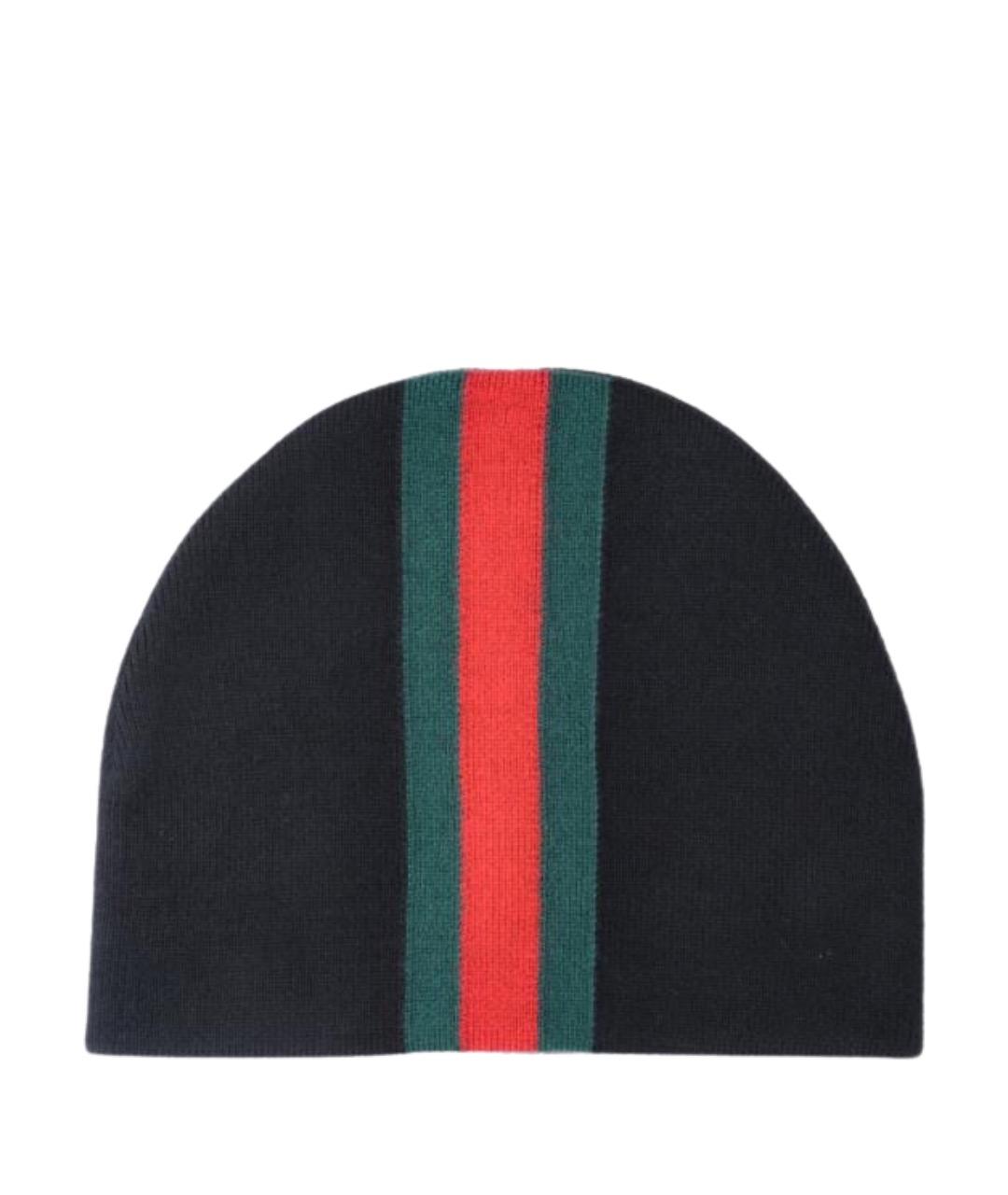 GUCCI Черная хлопковая шапка, фото 1