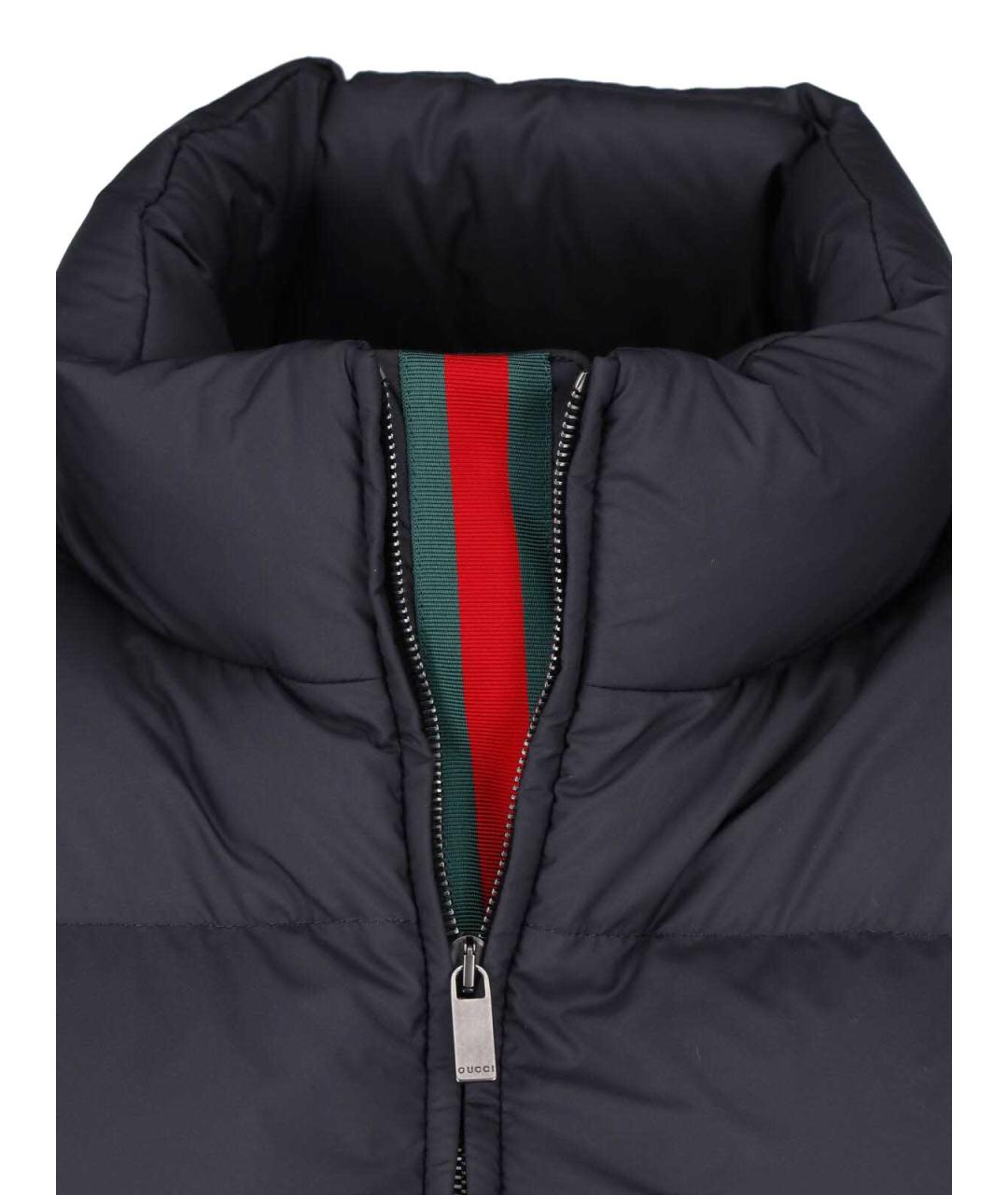 GUCCI Черный полиэстеровый пуховик, фото 5