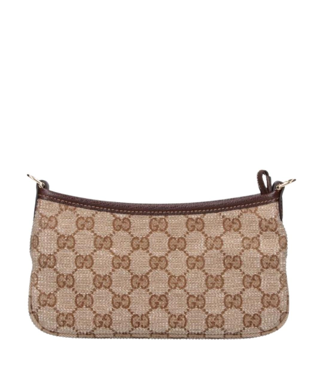 GUCCI Бежевая сумка через плечо из канвы, фото 1
