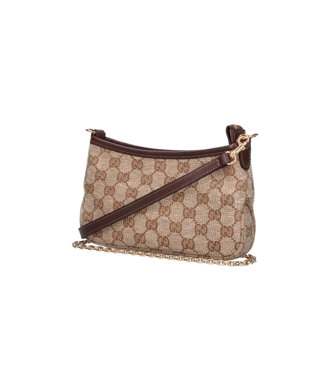 GUCCI Бежевая сумка через плечо из канвы, фото 2
