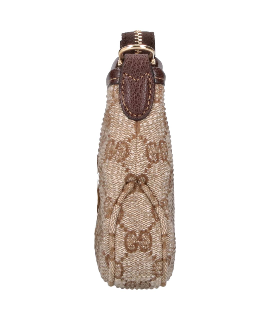 GUCCI Бежевая сумка через плечо из канвы, фото 5