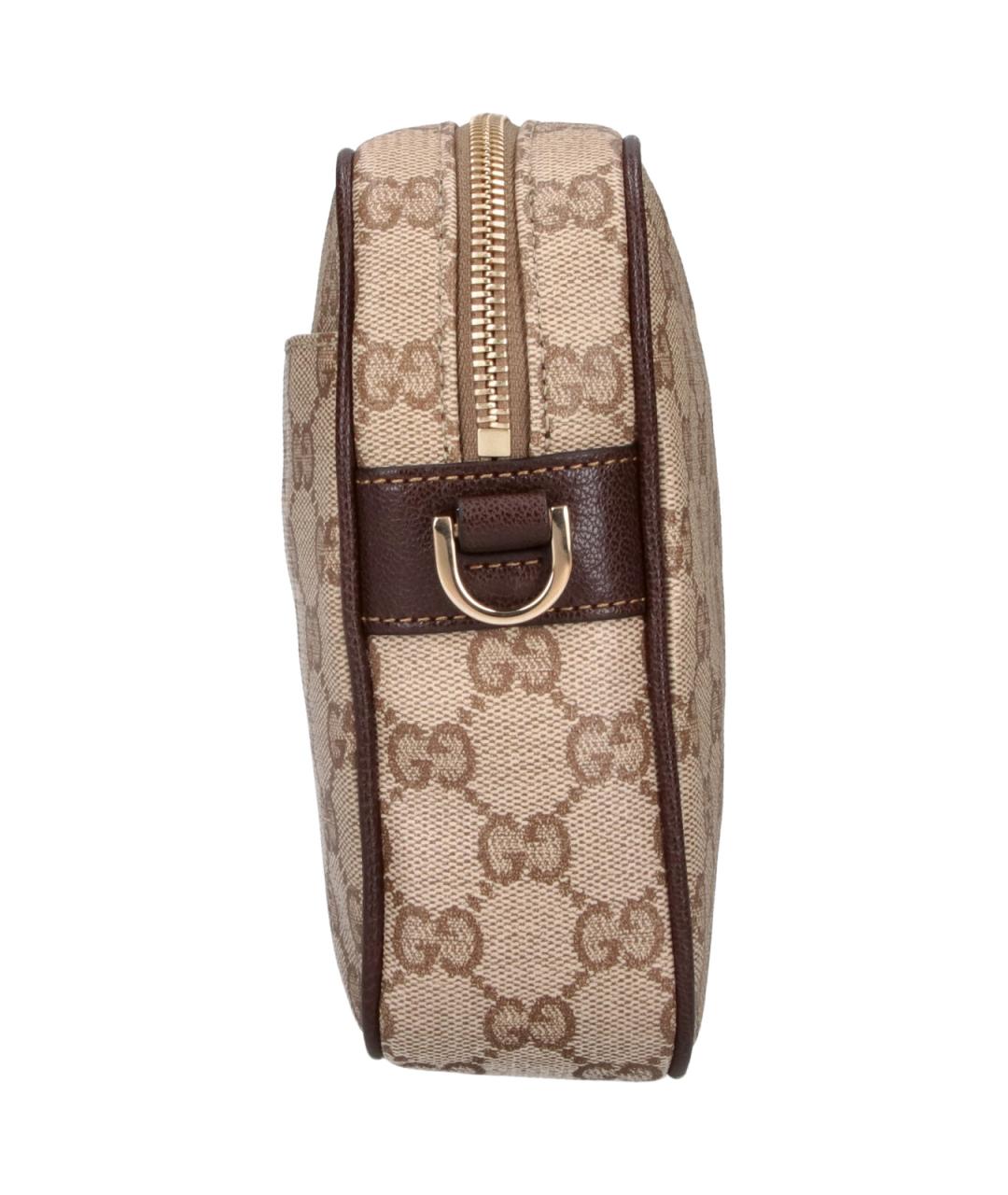 GUCCI Бежевая сумка на плечо из канвы, фото 5