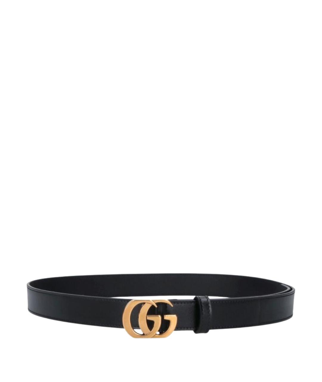 GUCCI Черный кожаный ремень, фото 1