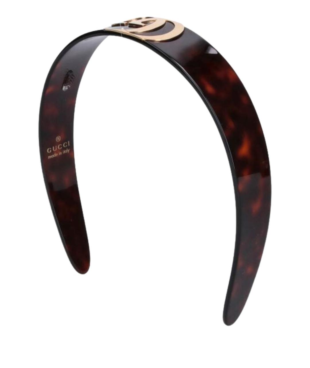 GUCCI Коричневый ободок, фото 1