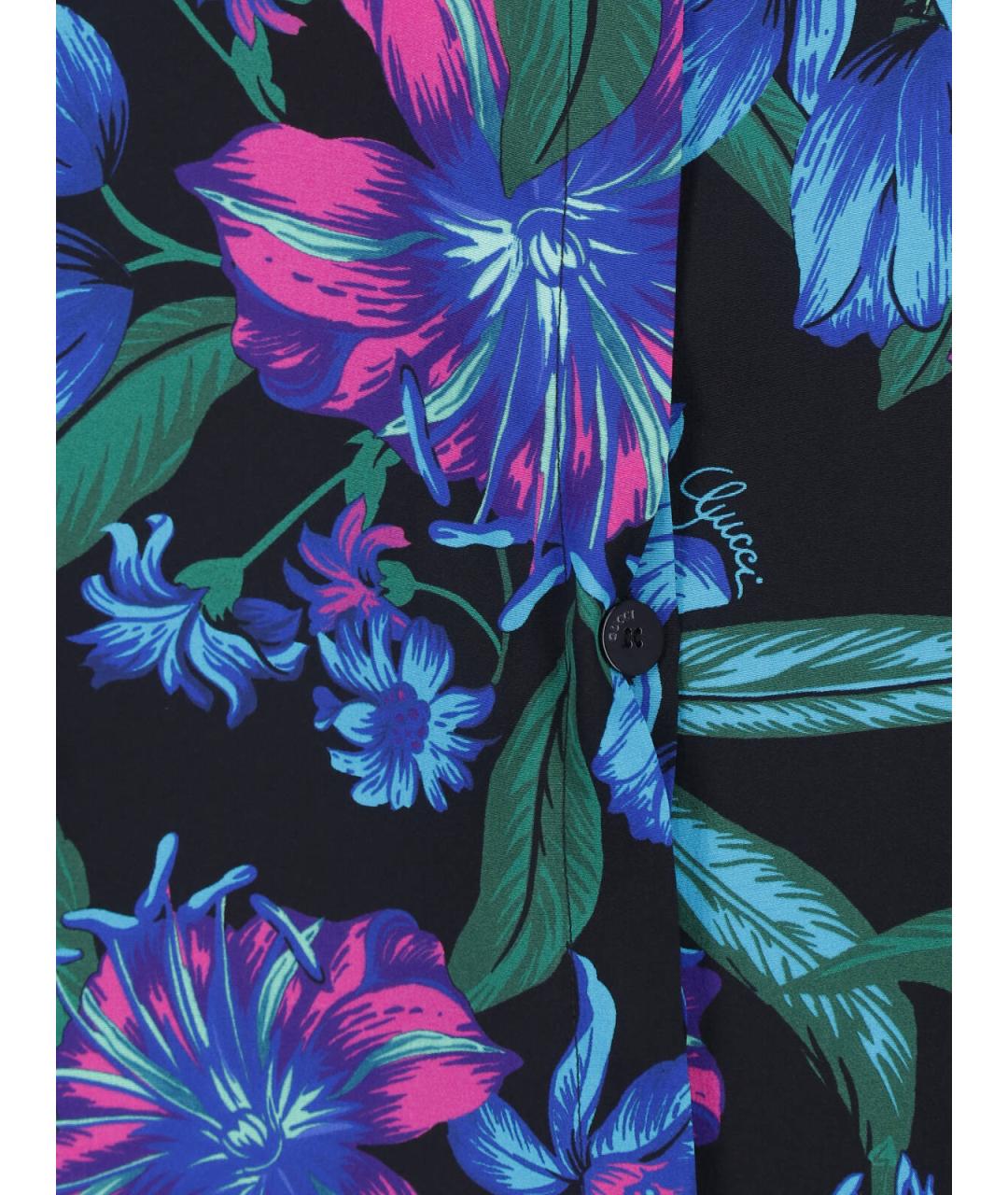 GUCCI Фиолетовая шелковая рубашка, фото 3
