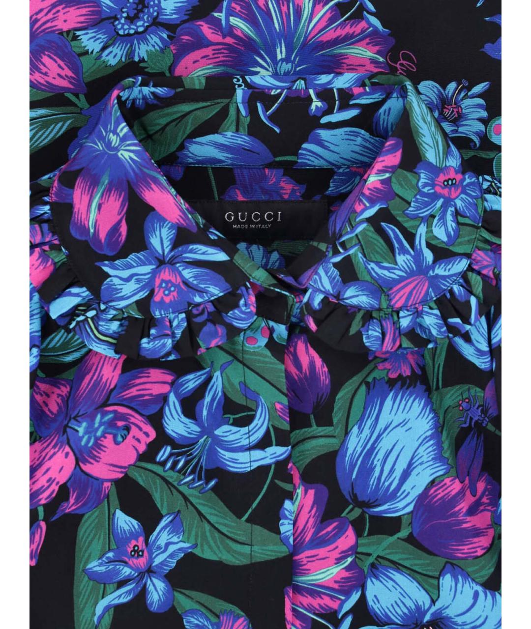 GUCCI Фиолетовая шелковая рубашка, фото 4