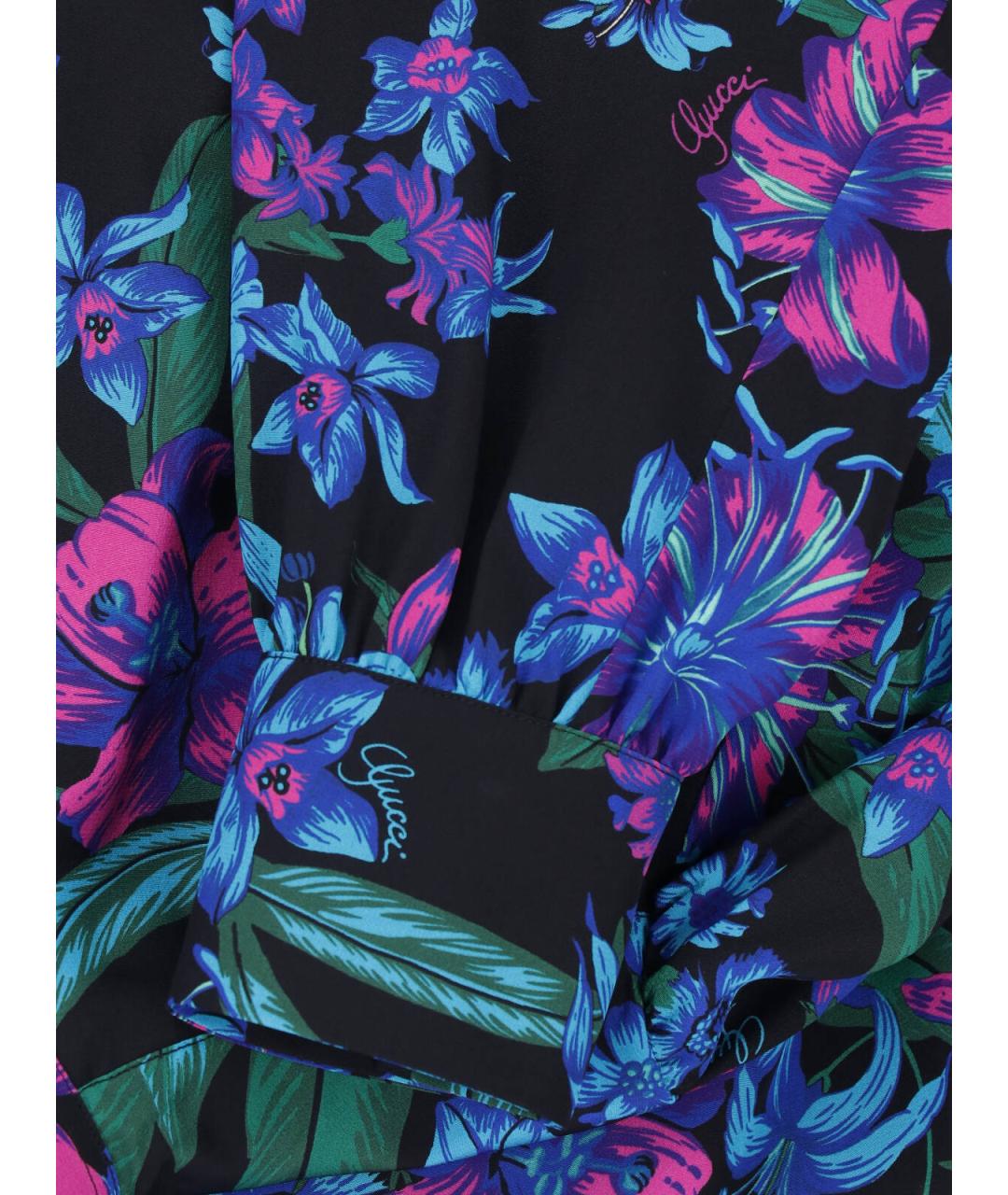 GUCCI Фиолетовая шелковая рубашка, фото 5