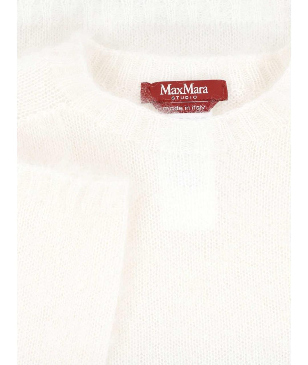 MAX MARA Белый шерстяной джемпер / свитер, фото 3