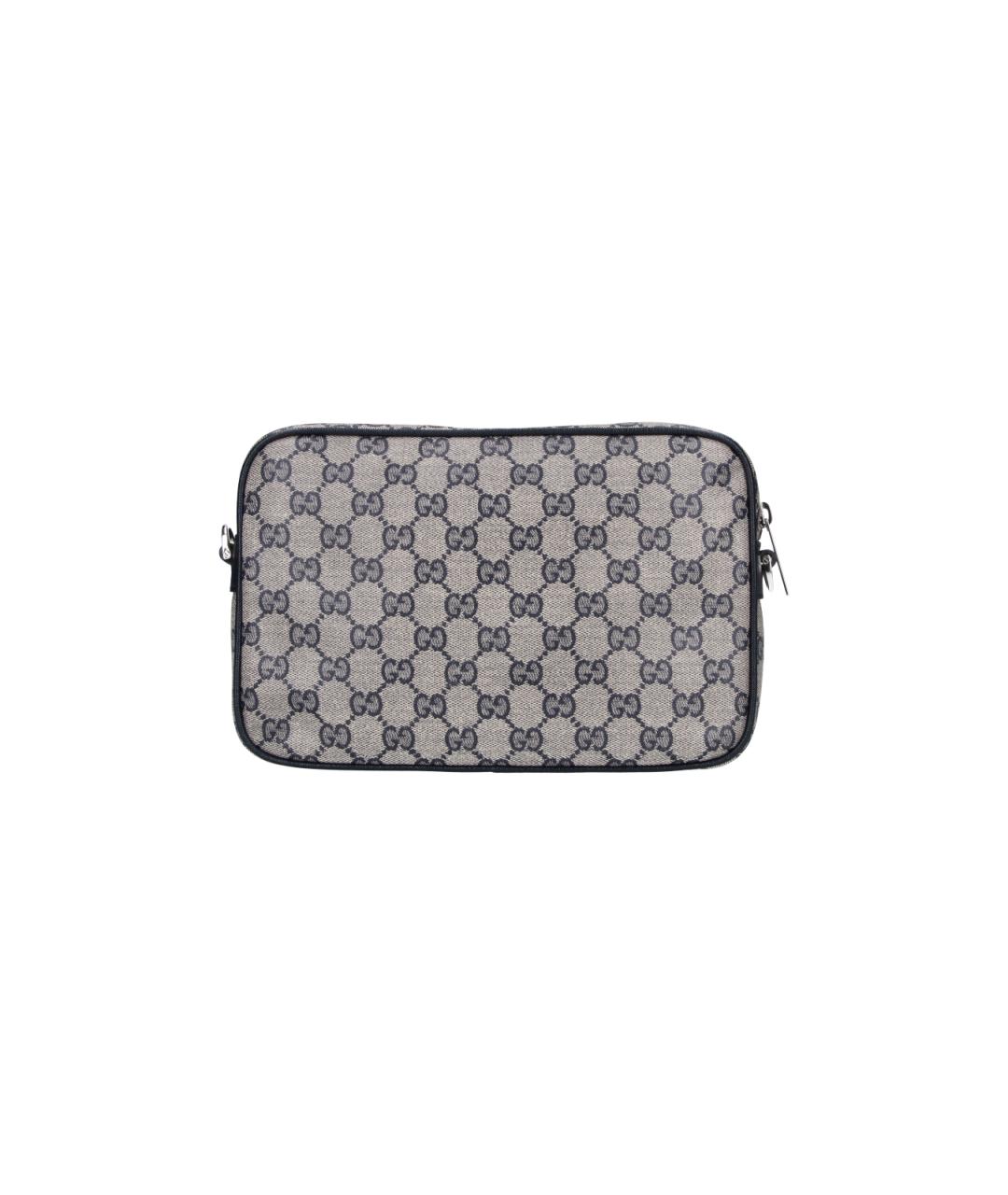 GUCCI Синяя сумка на плечо из канвы, фото 3