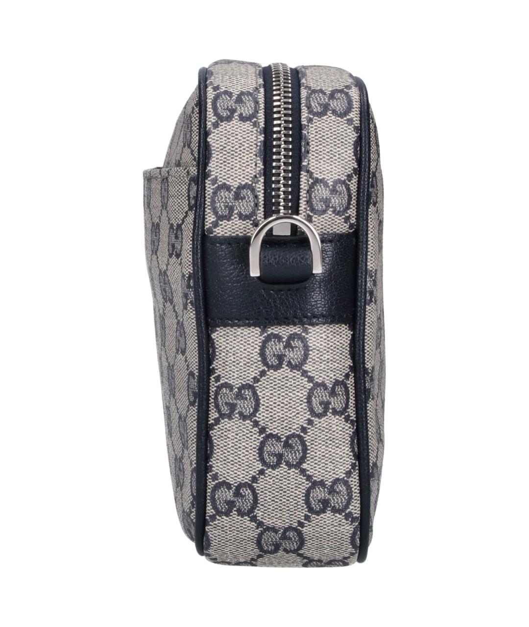 GUCCI Синяя сумка на плечо из канвы, фото 5