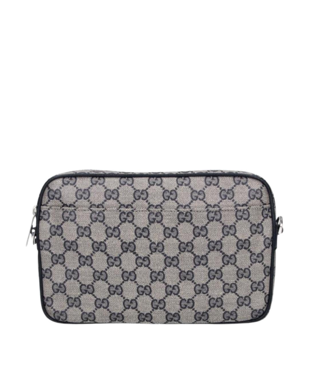 GUCCI Синяя сумка на плечо из канвы, фото 1