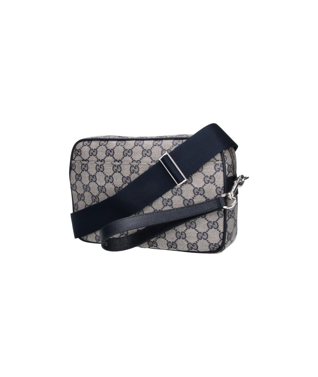 GUCCI Синяя сумка на плечо из канвы, фото 2