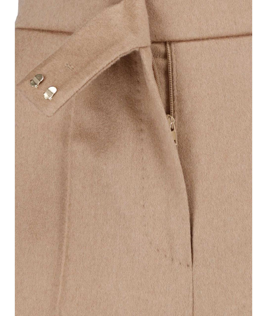 MAX MARA Коричневые хлопковые прямые брюки, фото 5