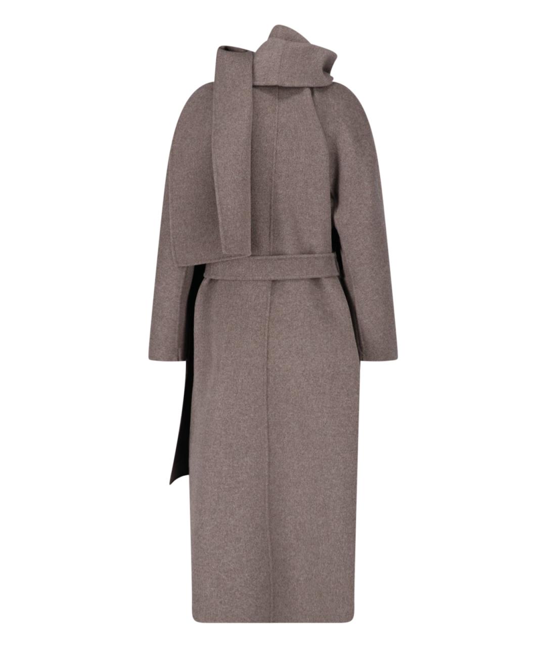 'S MAX MARA Коричневое шерстяное пальто, фото 2