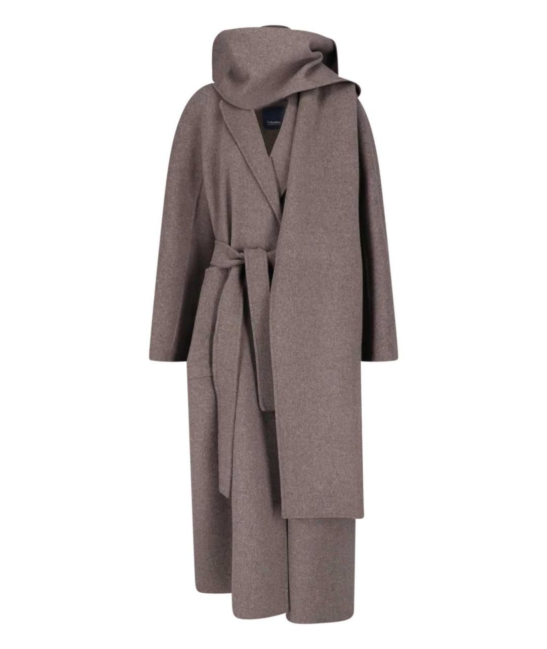 'S MAX MARA Коричневое шерстяное пальто, фото 1