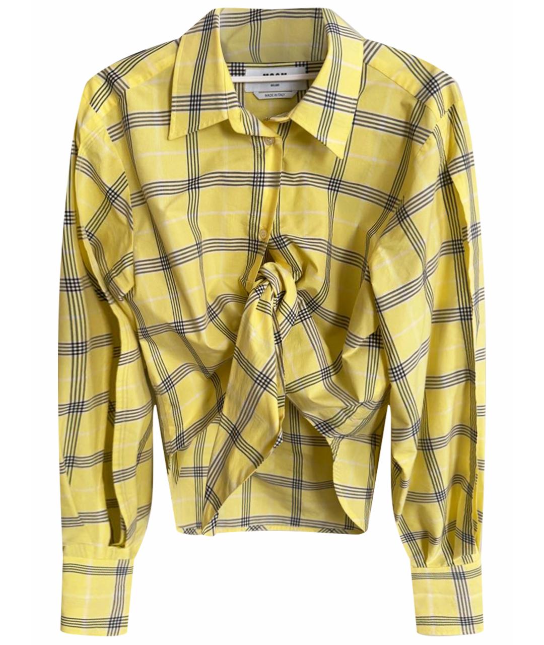 MSGM Желтая хлопковая рубашка, фото 1