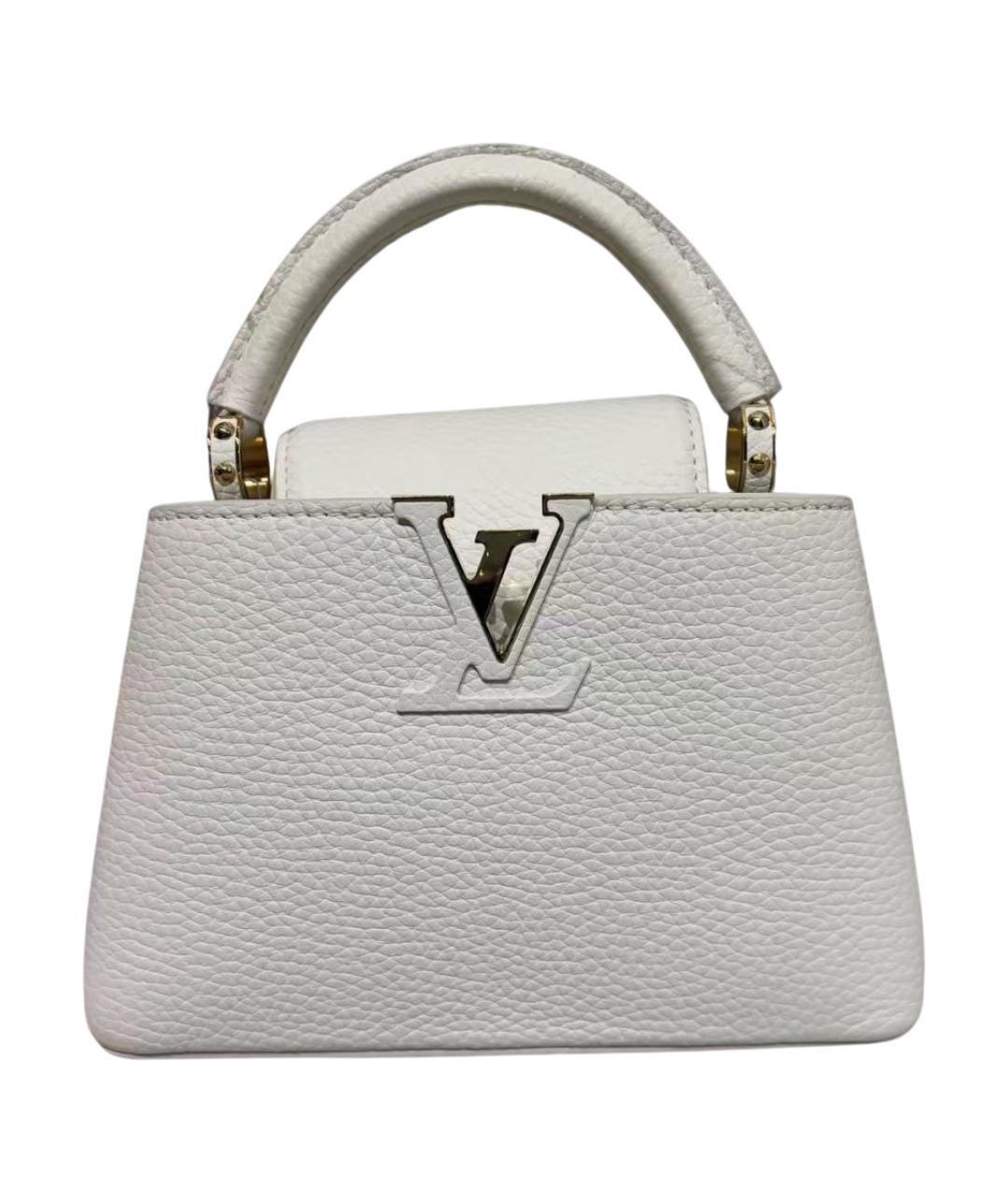 LOUIS VUITTON Белая кожаная сумка через плечо, фото 1