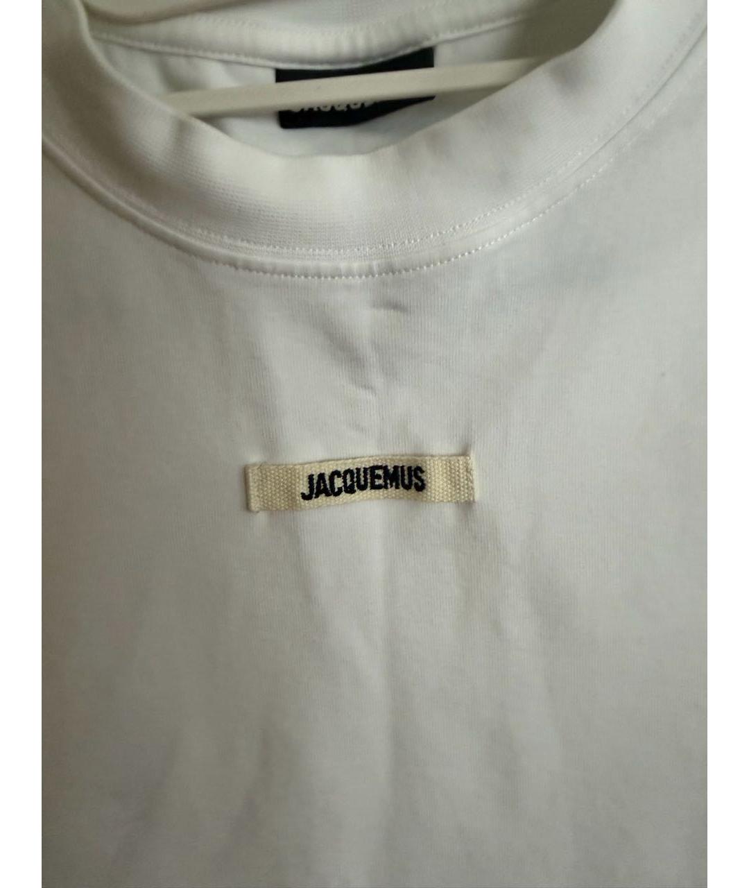 JACQUEMUS Белая хлопковая футболка, фото 3