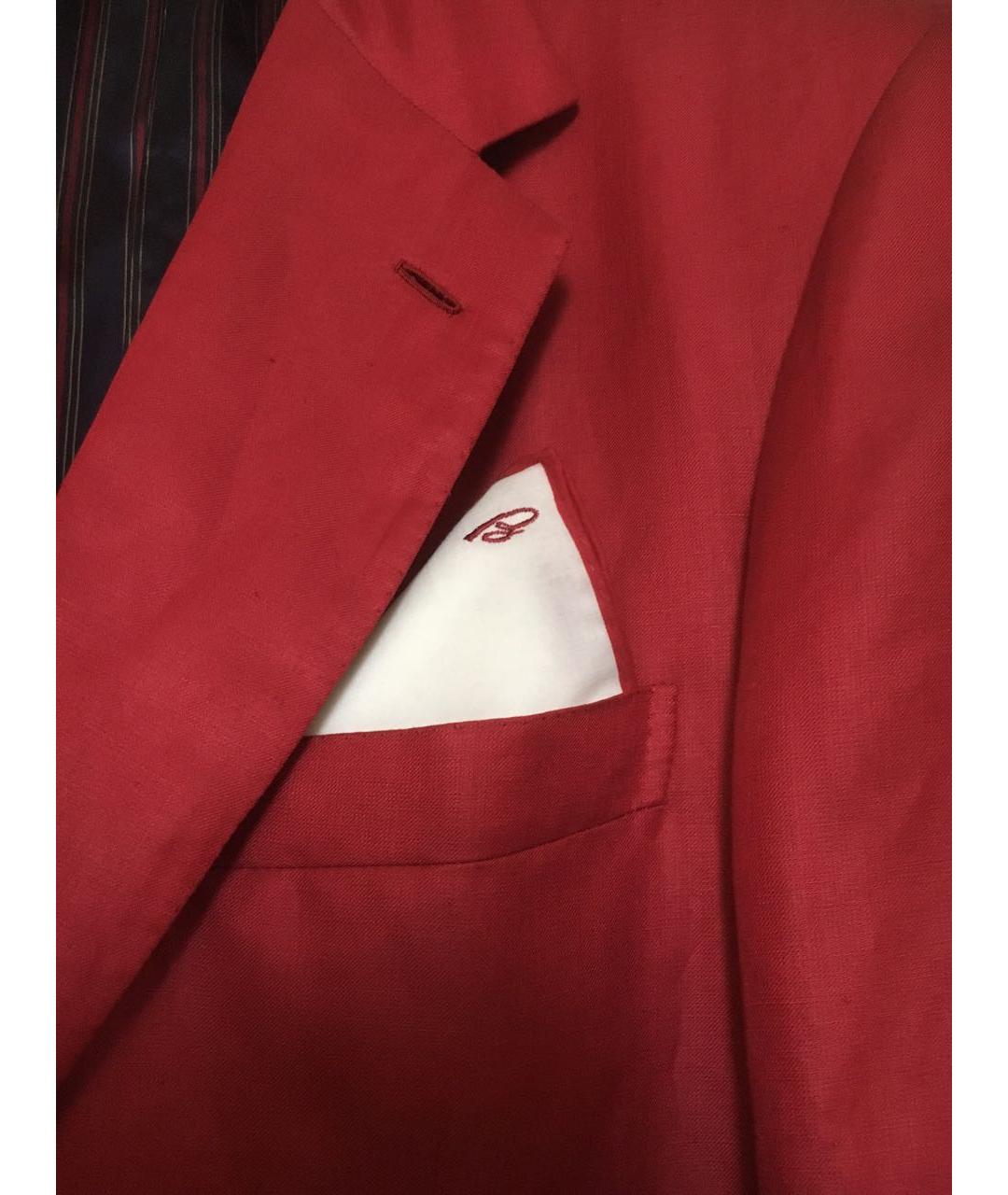 BRIONI Красный льняной пиджак, фото 8