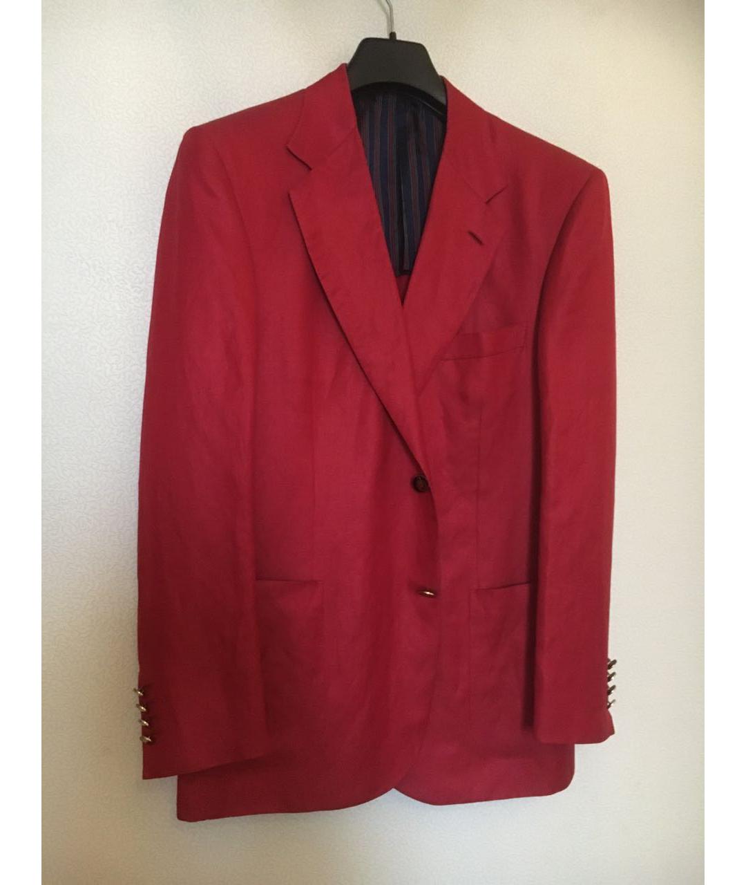 BRIONI Красный льняной пиджак, фото 9