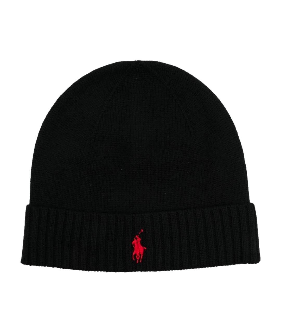 POLO RALPH LAUREN Черная шерстяная шапка, фото 1