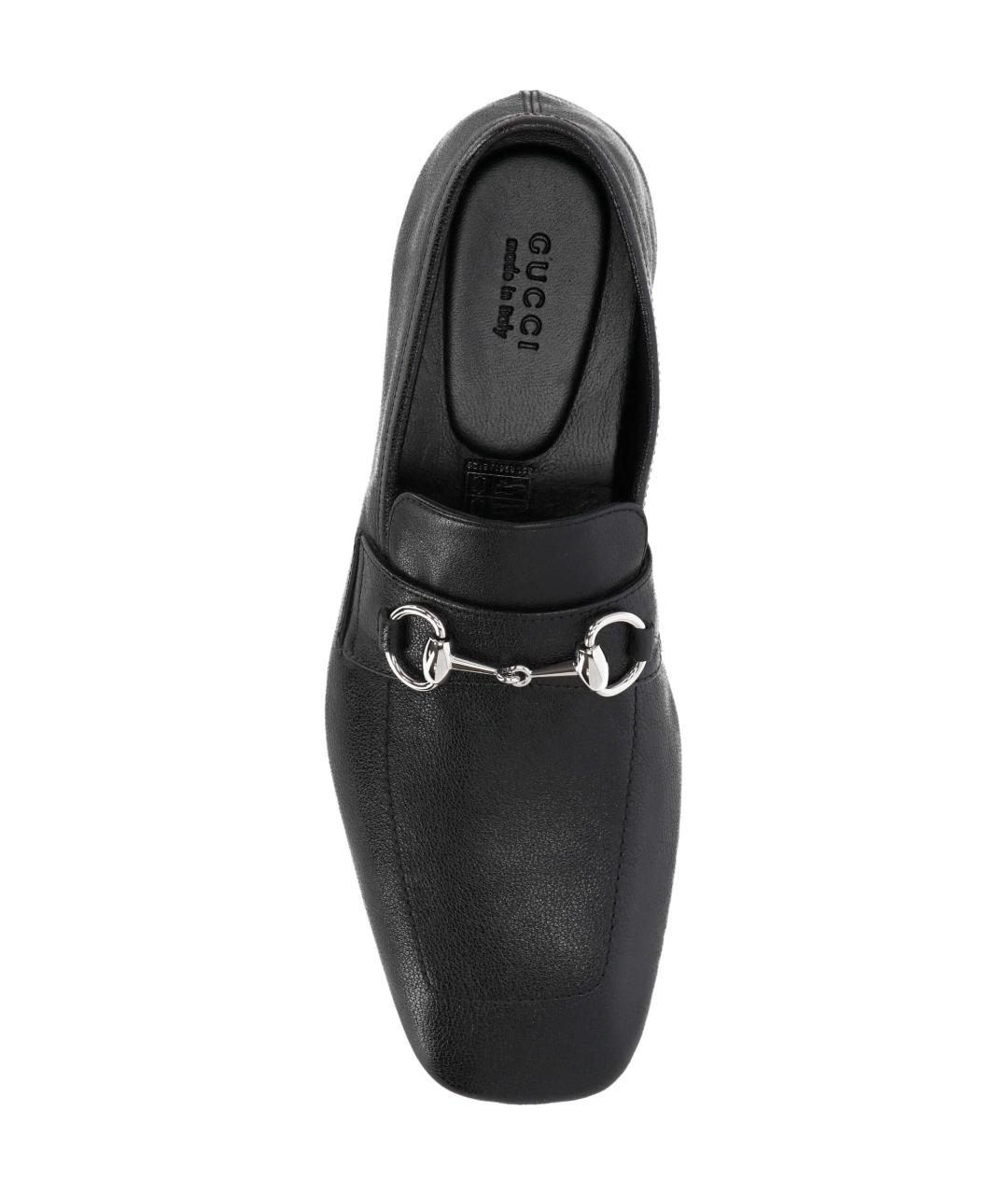 GUCCI Черные кожаные балетки, фото 4