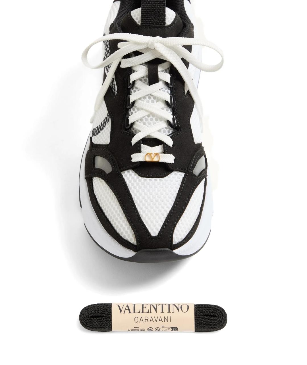 VALENTINO Черные синтетические низкие кроссовки / кеды, фото 5
