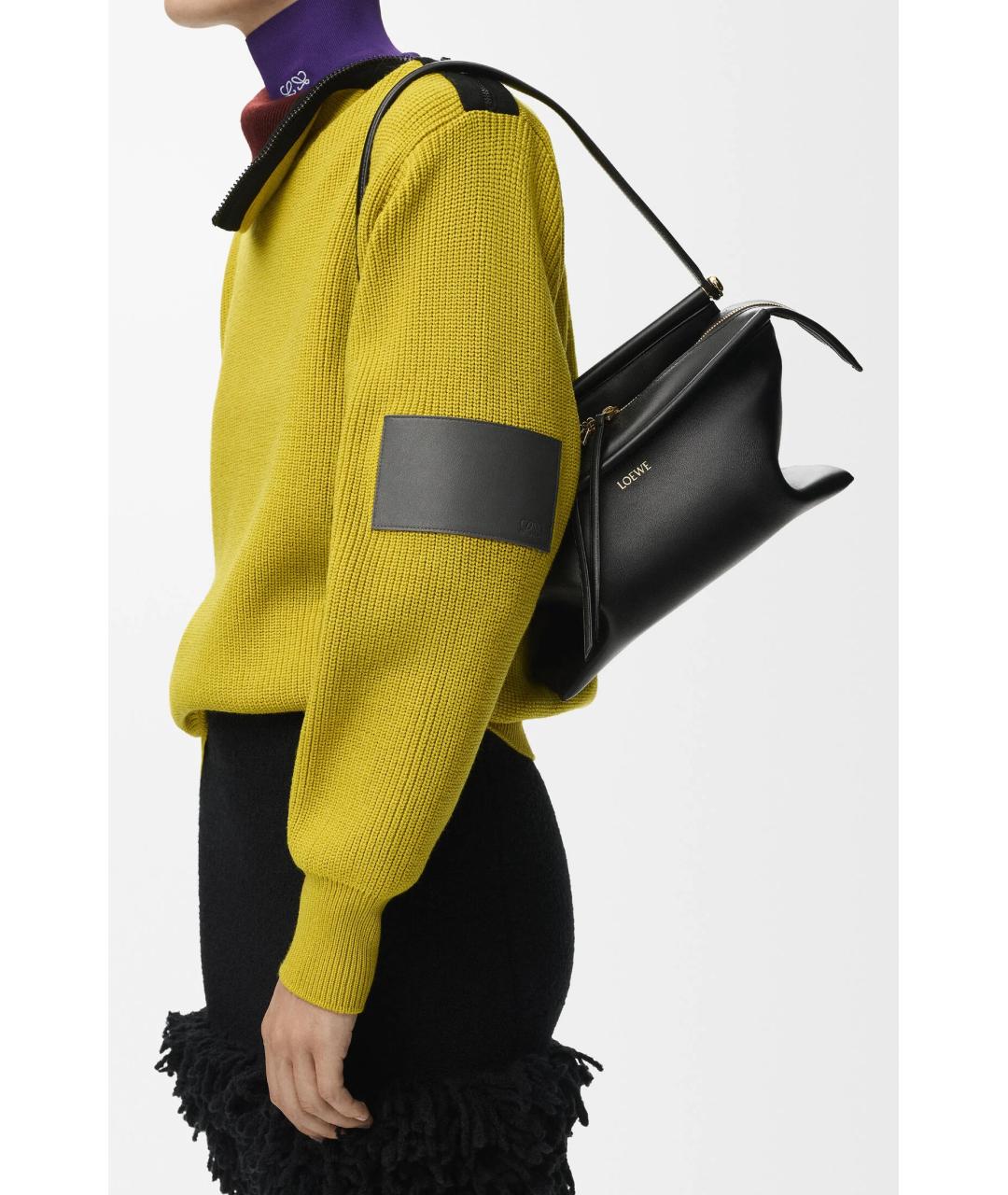 LOEWE Черная кожаная сумка через плечо, фото 3