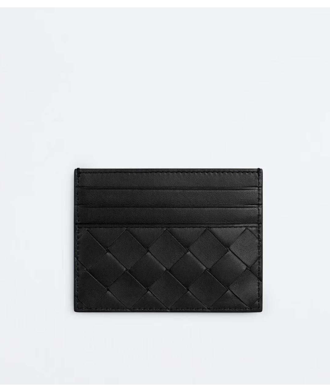 BOTTEGA VENETA Черный кожаный кардхолдер, фото 2