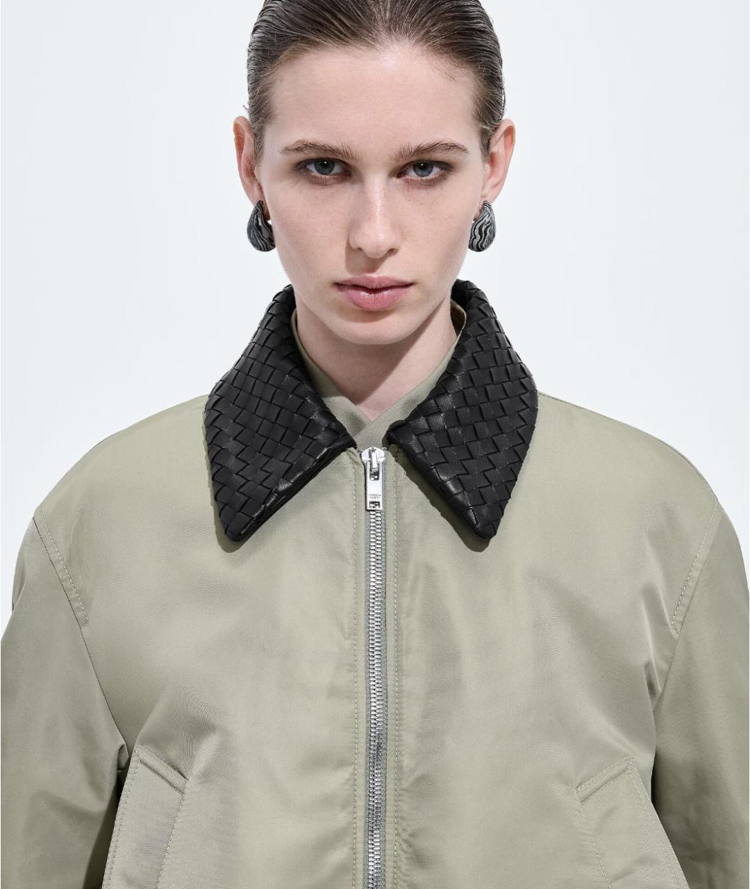 BOTTEGA VENETA Зеленая полиэстеровая куртка, фото 5