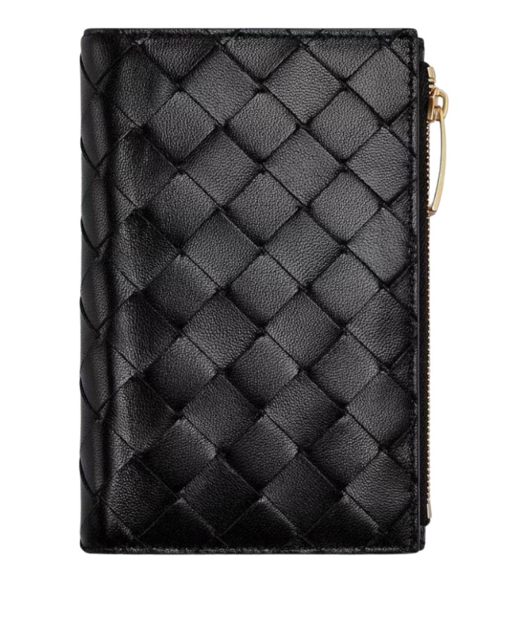 BOTTEGA VENETA Черный кожаный кошелек, фото 1